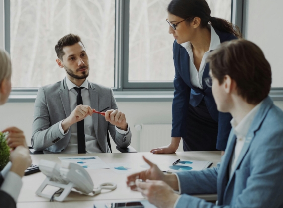 Professional team collaboration